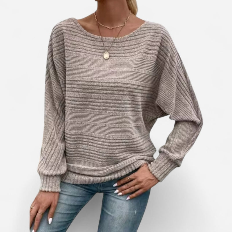 Chandail en tricot texturé col rond