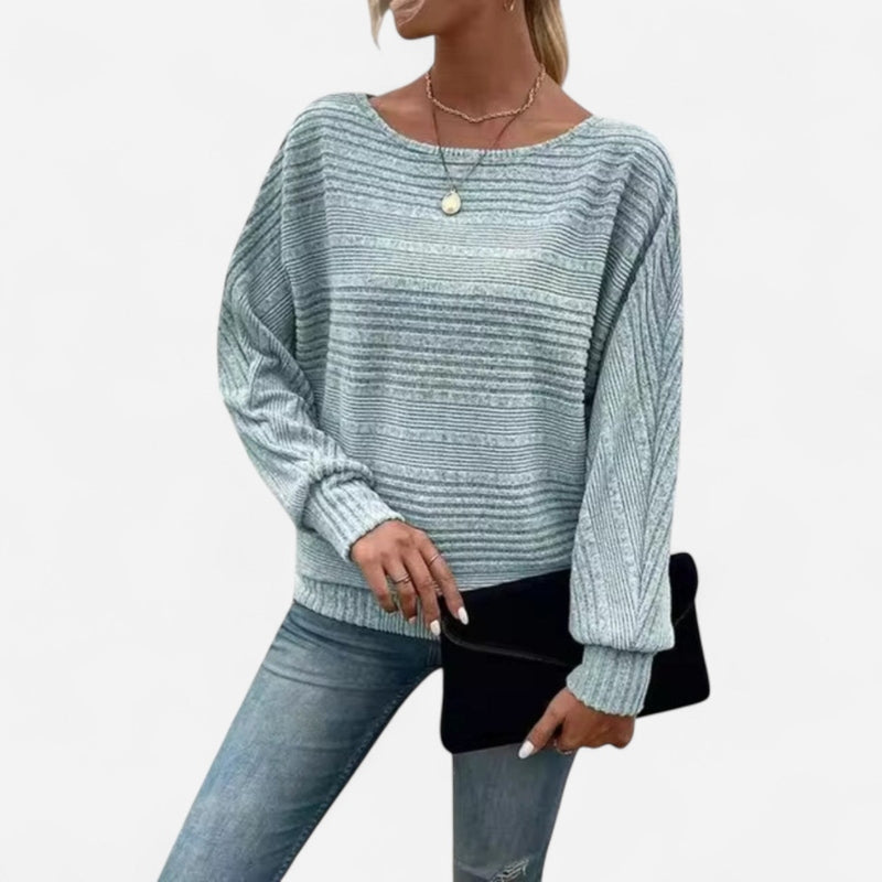 Chandail en tricot texturé col rond