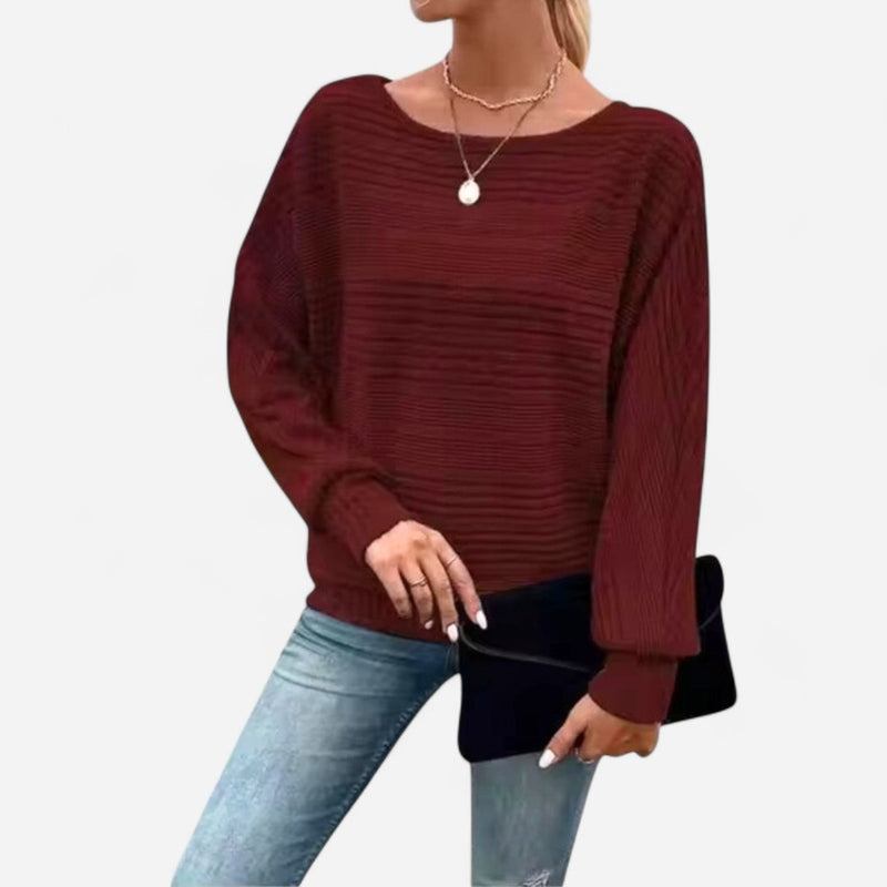 Chandail en tricot texturé col rond