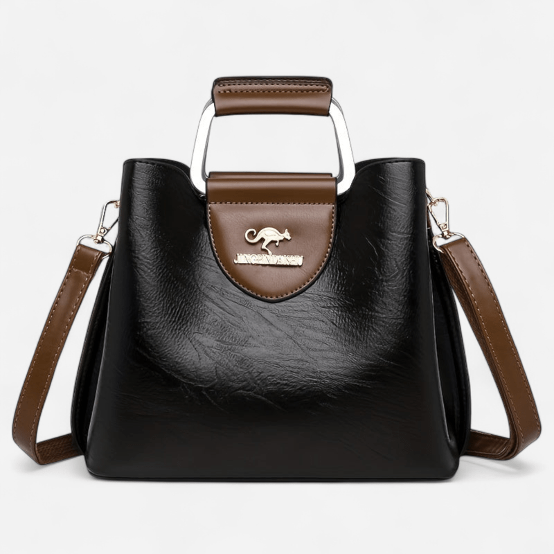 Sac à main rigide en cuir