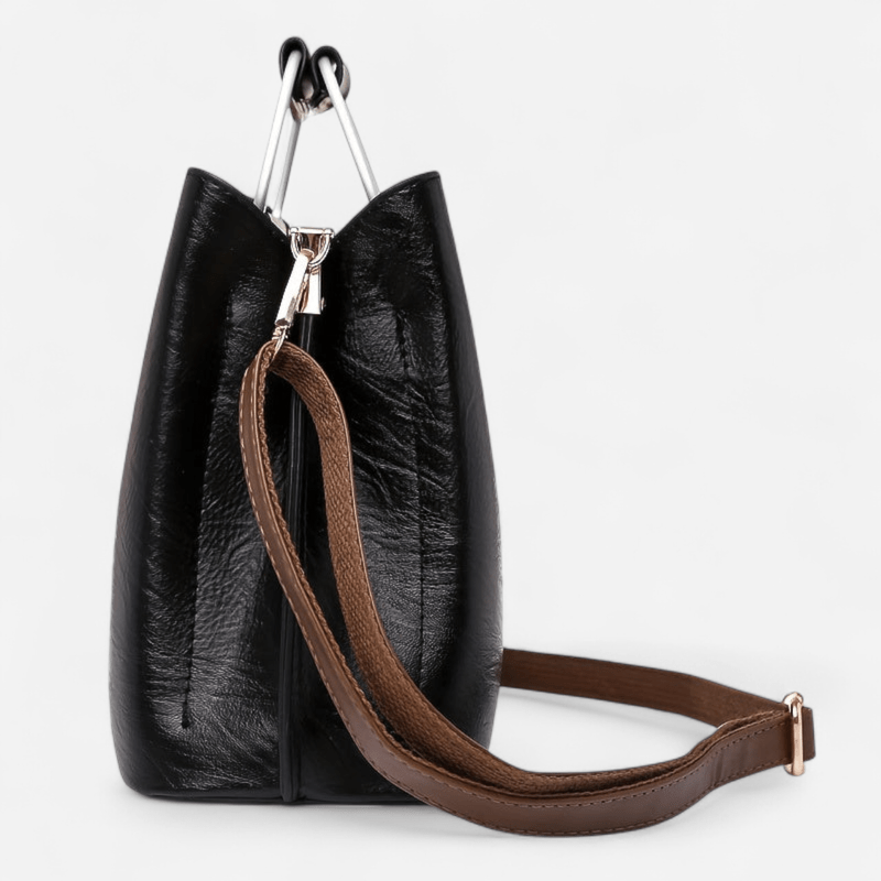 Sac à main rigide en cuir