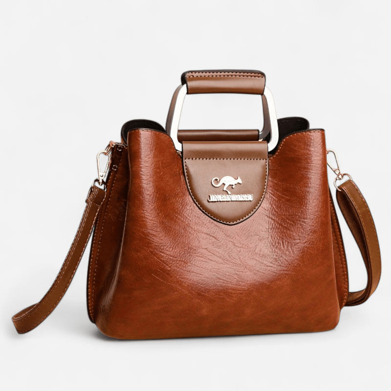 Sac à main rigide en cuir