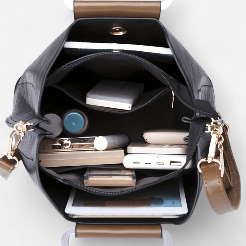 Sac à main rigide en cuir