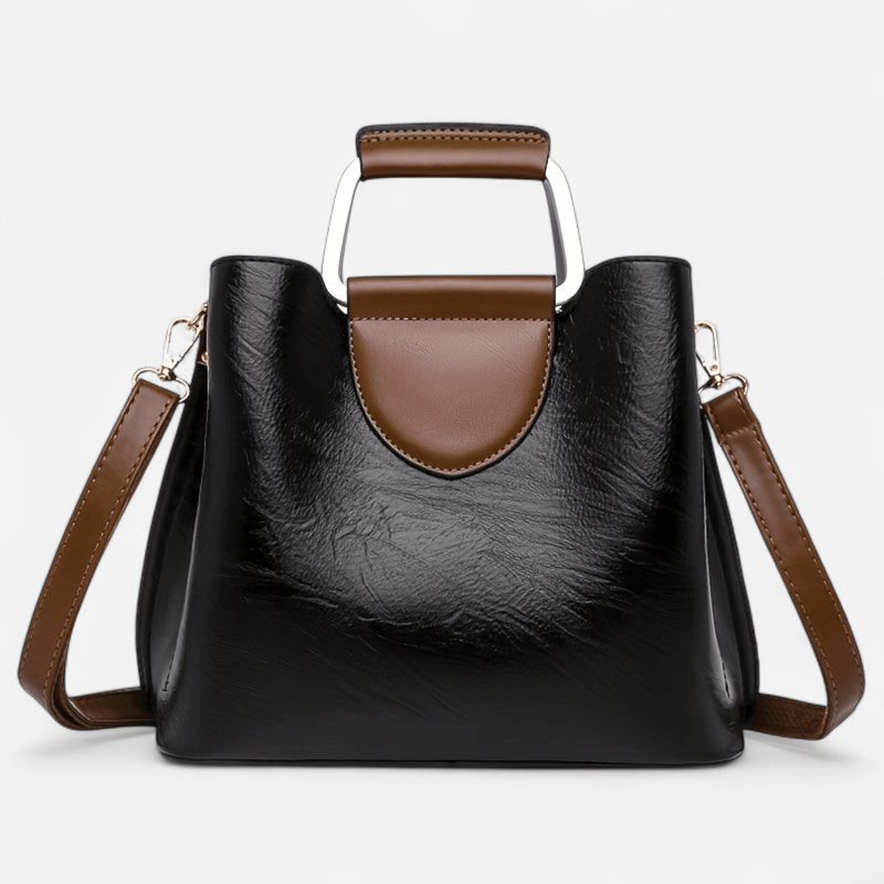 Sac à main rigide en cuir