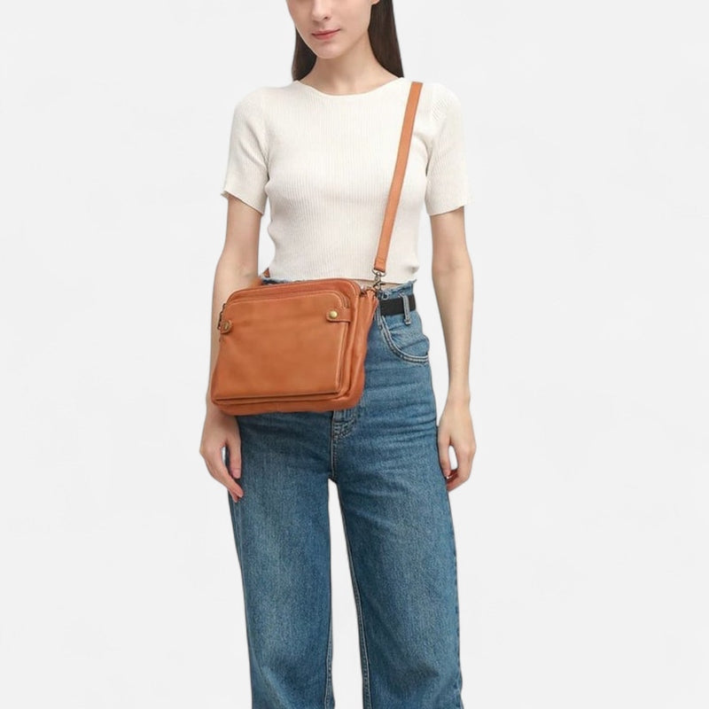 Sac à main en cuir à multiples poches