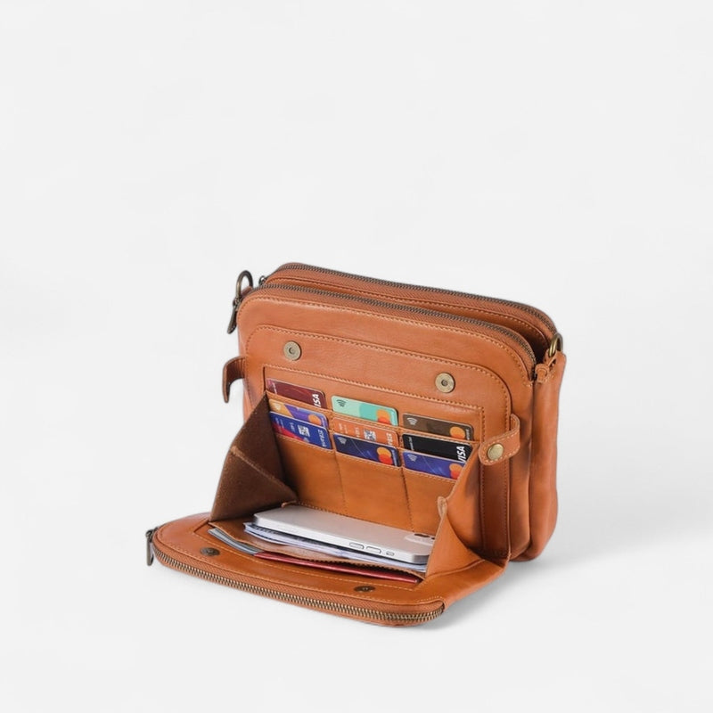 Sac à main en cuir à multiples poches