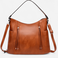 Sac hobo en cuir à zips