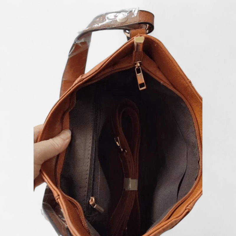 Sac hobo en cuir à zips