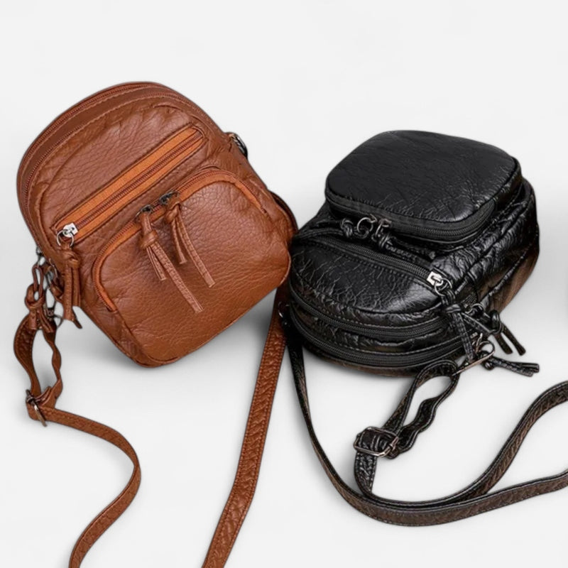 Sac à bandoulière en cuir compact