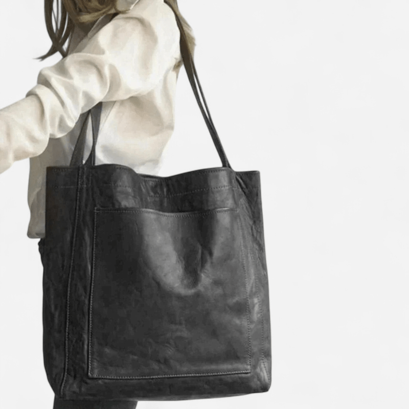 Sac fourre-tout en cuir grand format