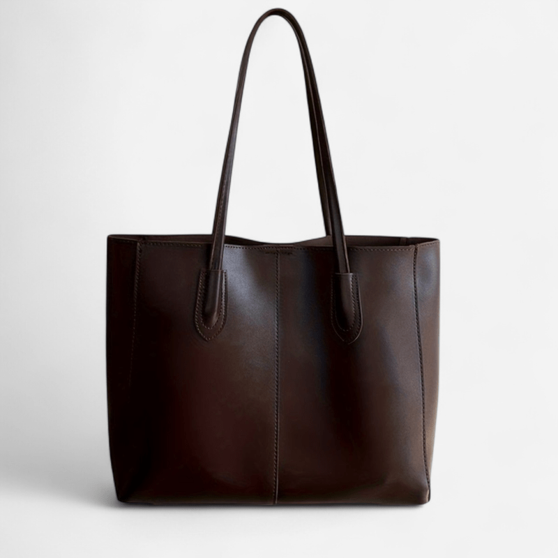 Sac fourre-tout en cuir porté épaule