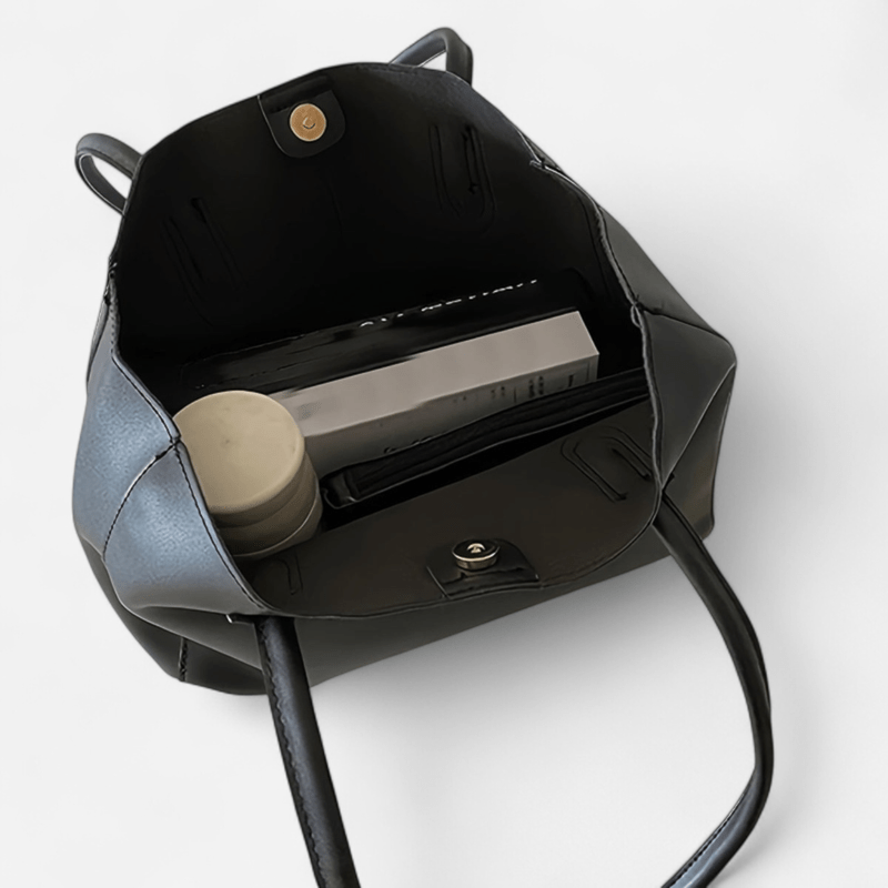 Sac fourre-tout en cuir porté épaule