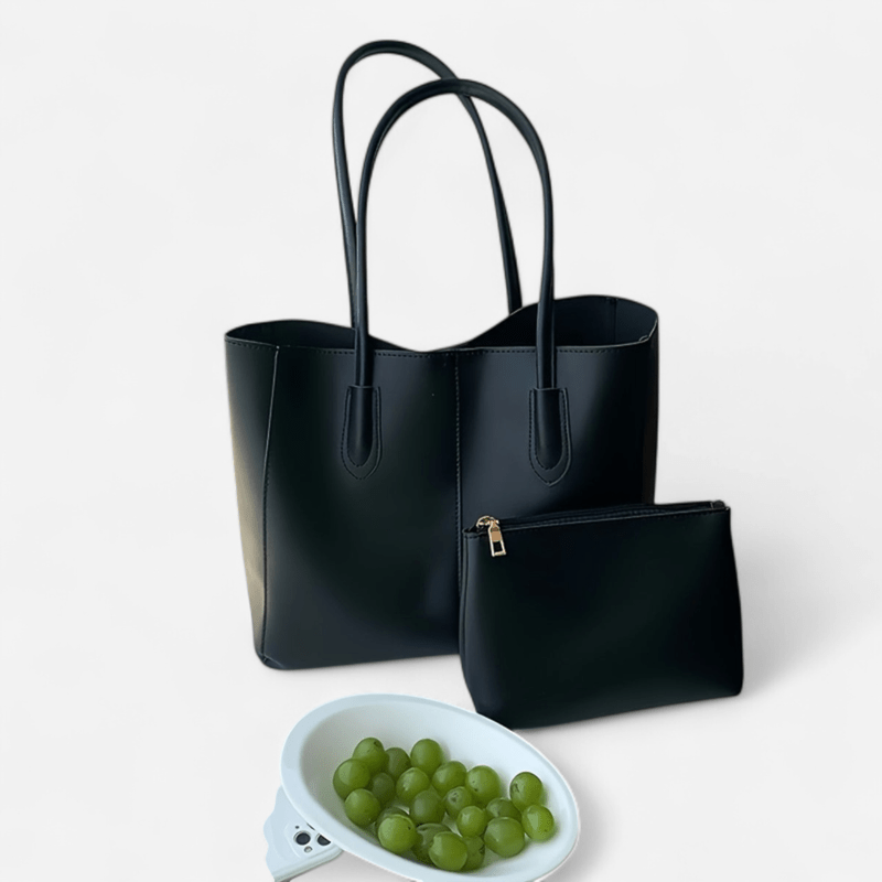 Sac fourre-tout en cuir porté épaule