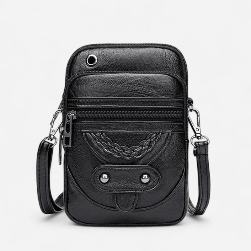 Sac à bandoulière vintage en cuir gaufré