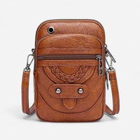 Sac à bandoulière vintage en cuir gaufré