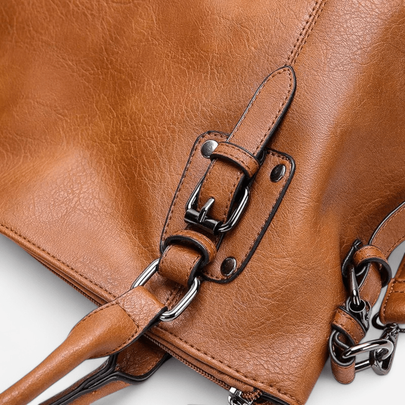 Sac à bandoulière en cuir à poches