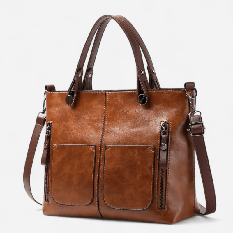 Sac fourre-tout en cuir à bandoulière