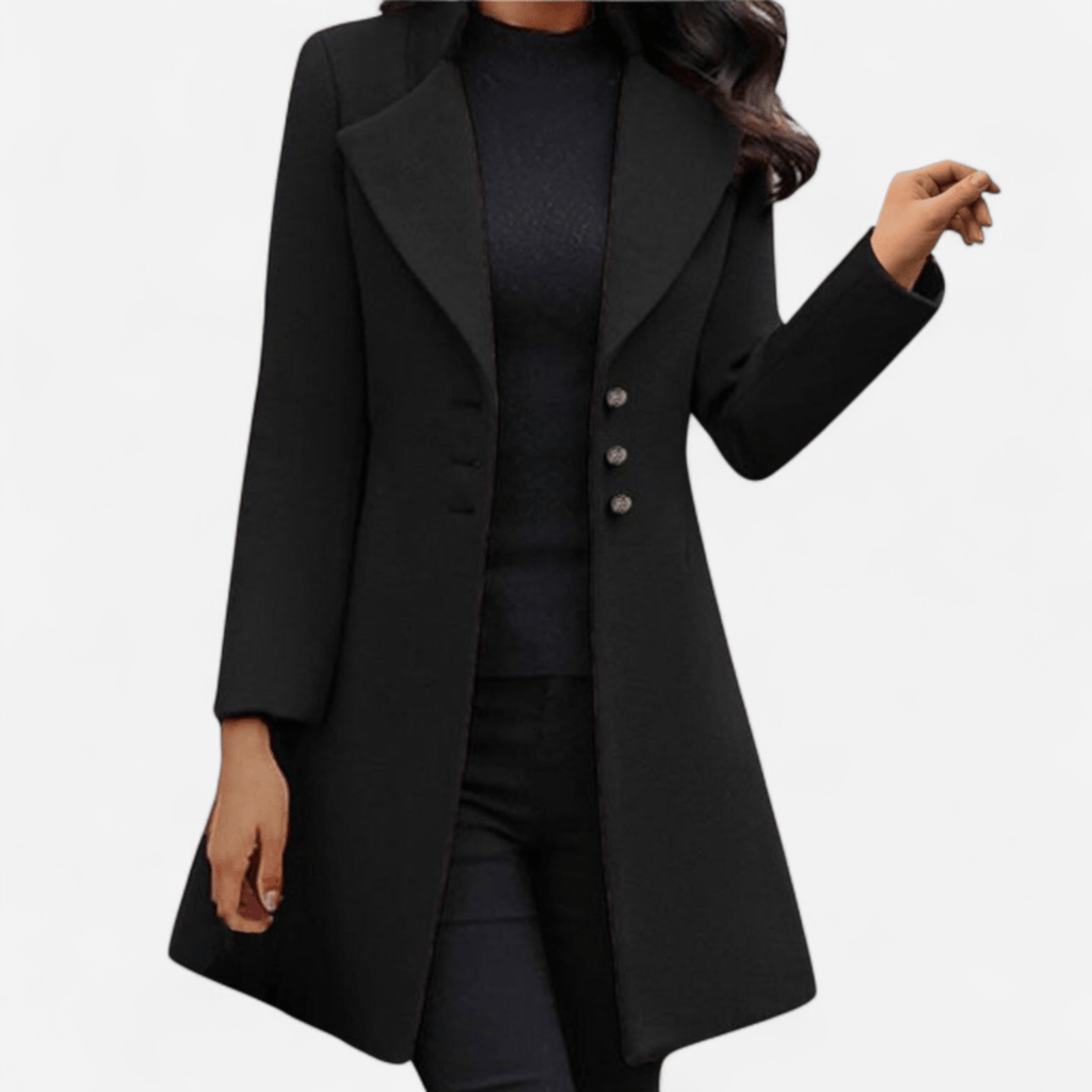 Manteau cintré à boutons