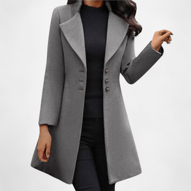 Manteau cintré à boutons