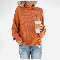 Chandail col montant en tricot gaufré