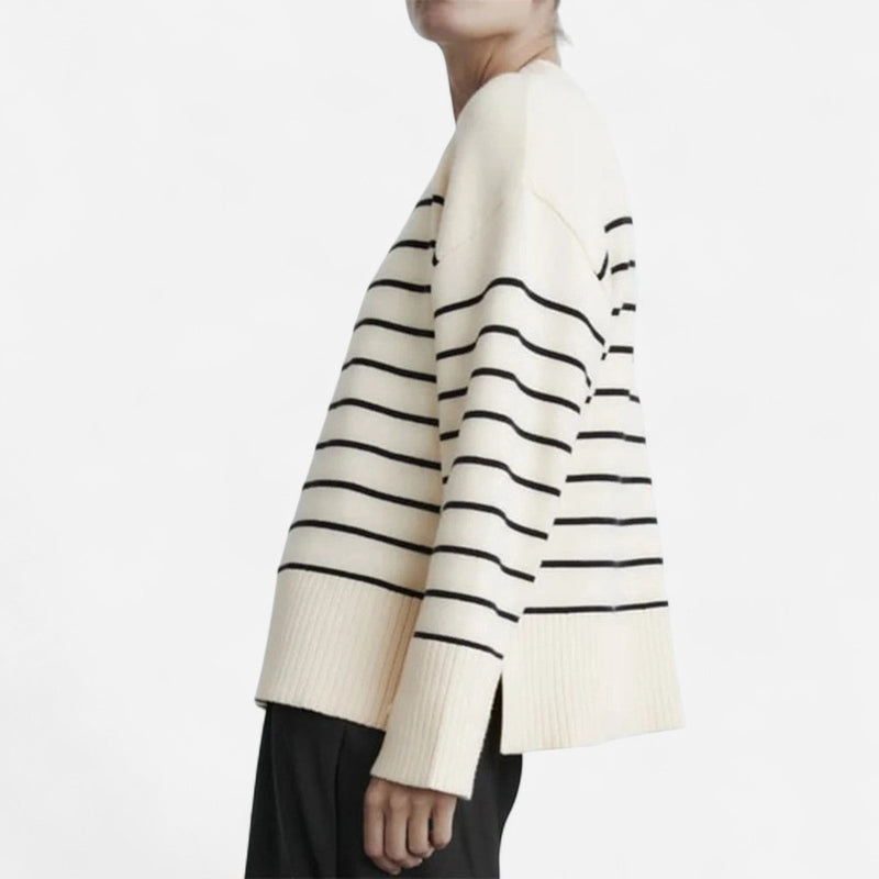 Chandail rayé marinière oversize