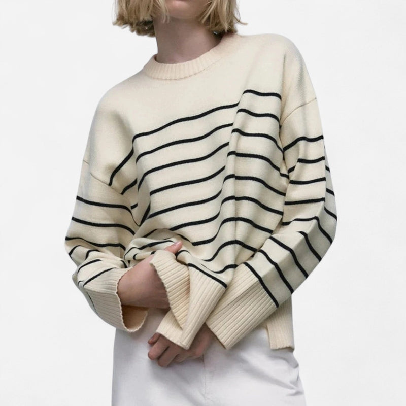 Chandail rayé marinière oversize