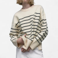 Chandail rayé marinière oversize