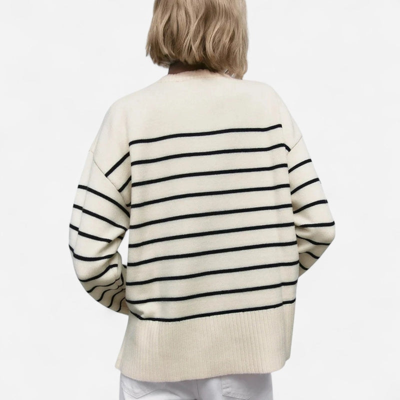 Chandail rayé marinière oversize