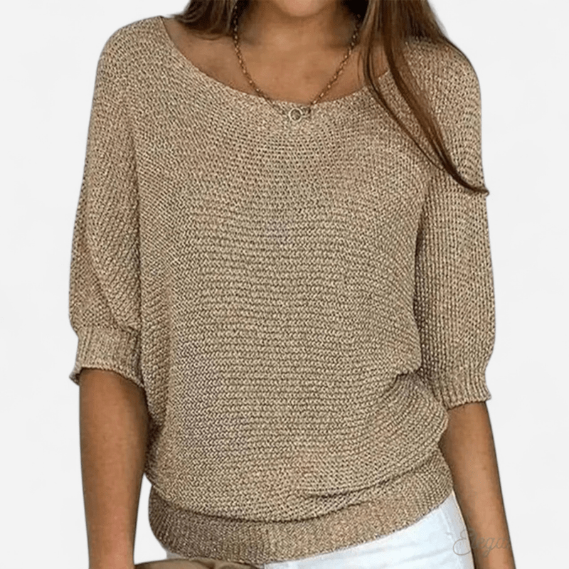 Chandail en tricot fin manches 3/4