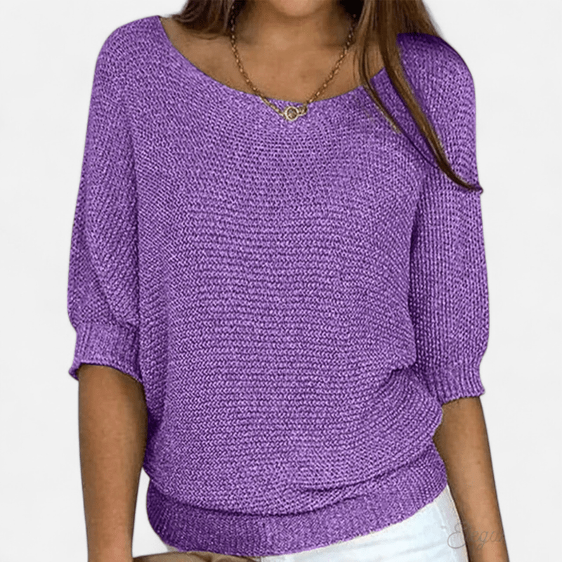 Chandail en tricot fin manches 3/4