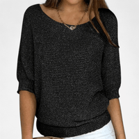 Chandail en tricot fin manches 3/4