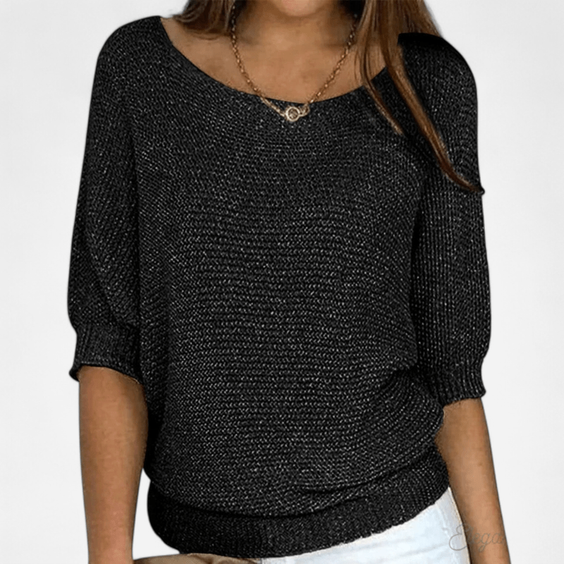 Chandail en tricot fin manches 3/4