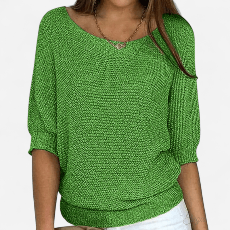 Chandail en tricot fin manches 3/4