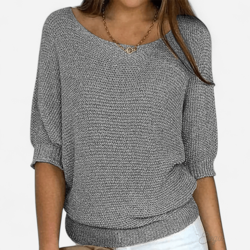Chandail en tricot fin manches 3/4