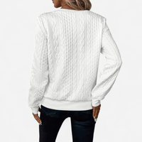 Chandail demi-zip en tricot torsadé