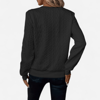 Chandail demi-zip en tricot torsadé