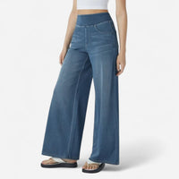 Jeans large taille haute