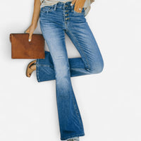 Jeans évasé taille haute
