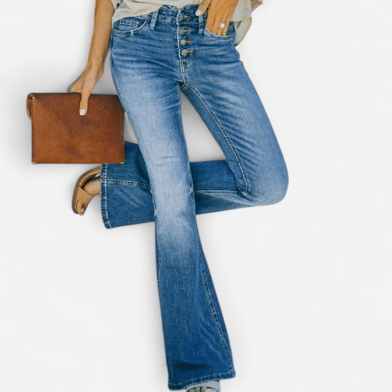 Jeans évasé taille haute