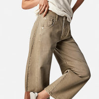 Jeans baggy taille haute