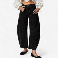 Jeans baggy taille haute
