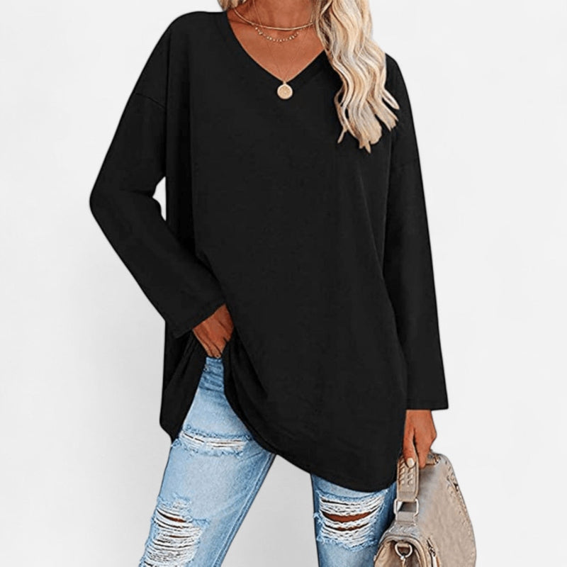 Tunique en tricot col en V