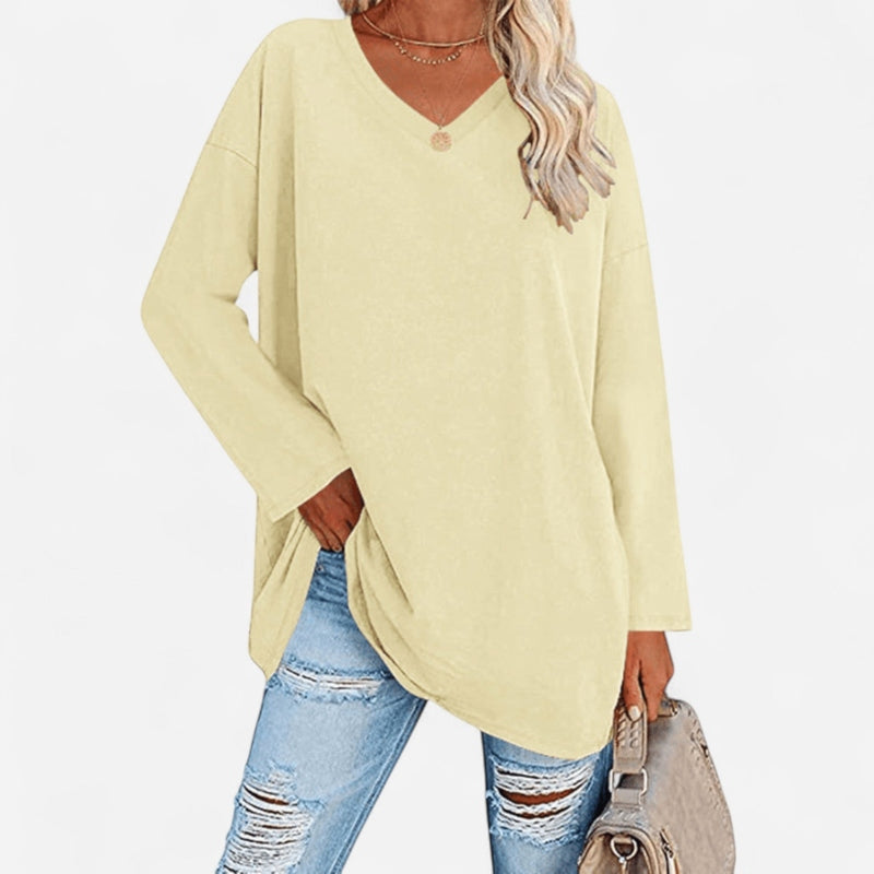 Tunique en tricot col en V