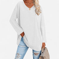 Tunique en tricot col en V