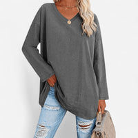 Tunique en tricot col en V