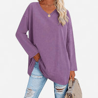 Tunique en tricot col en V