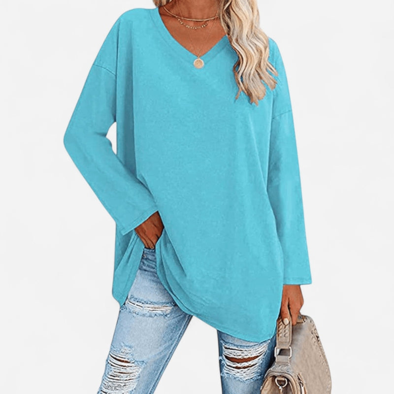 Tunique en tricot col en V