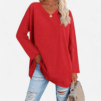 Tunique en tricot col en V