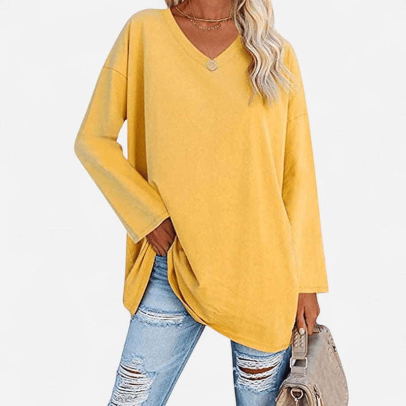 Tunique en tricot col en V