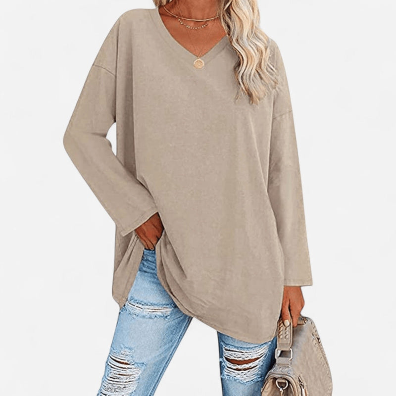 Tunique en tricot col en V
